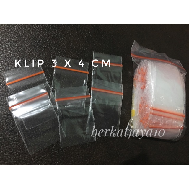 Plastik Klip PE ukuran 3 X 5 cm Zipper Lock