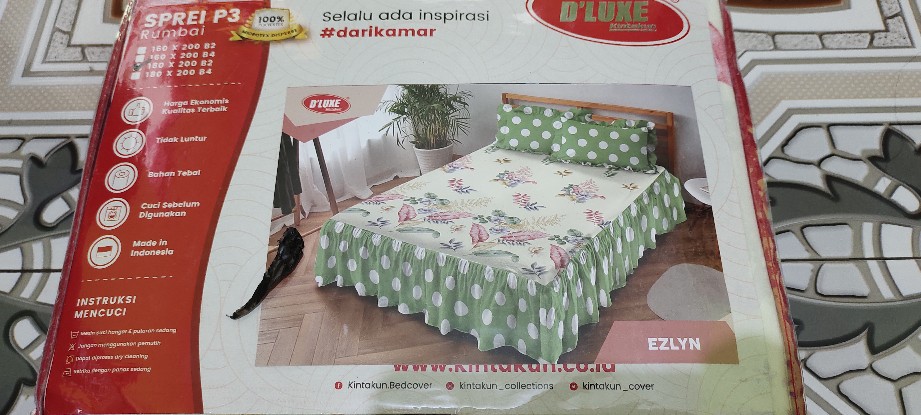 Sprei Kintakun Dluxe 180x200 P3 Rumbai - Abel Eva Ezlyn Joanne Fiji Kezia Nadine - Twokeysstore
