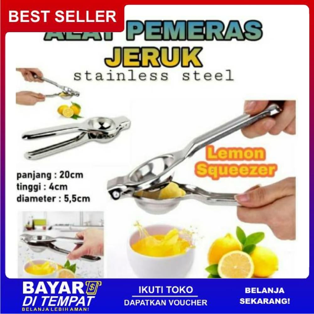 Press Lemon Alat Pemeras Jeruk Manual Perasan Lemon Buah Stainless steel FF