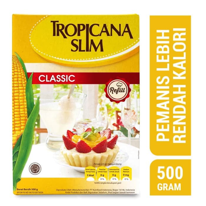 

TROPICANA SLIM SWEETENER CLASSIC REFILL 500GR