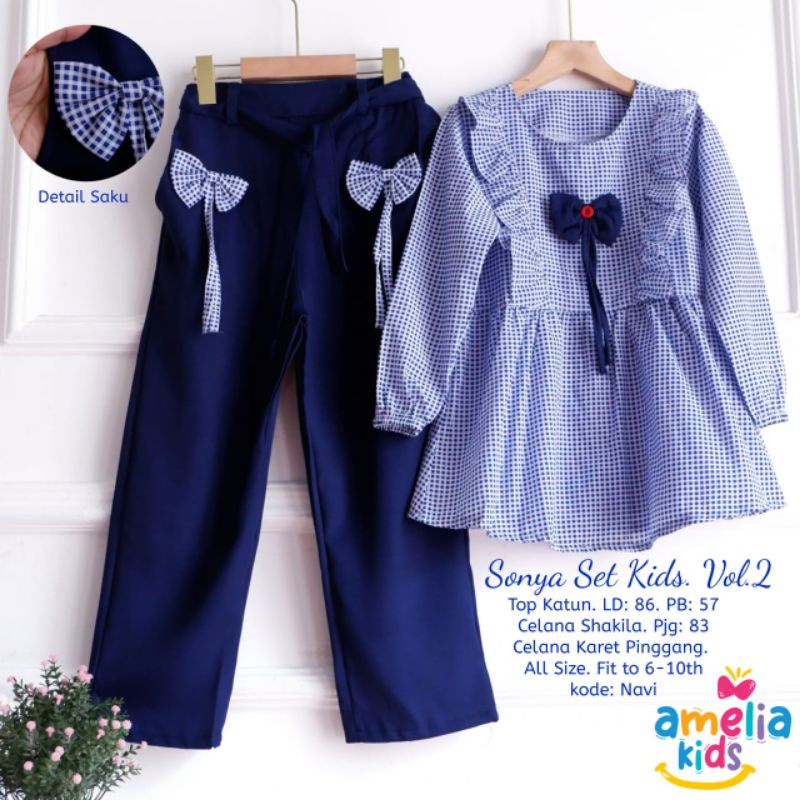 100% ORI Sonya Set Kids Vol. 2 Anak by Amelia Kids / Ld 86 Pjc 83