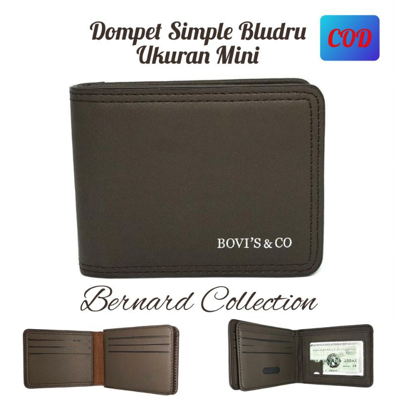 Dompet Pria Dompet Laki2 Dompet Mini Model Simple dan Polos Bahan PU Leather Brudu