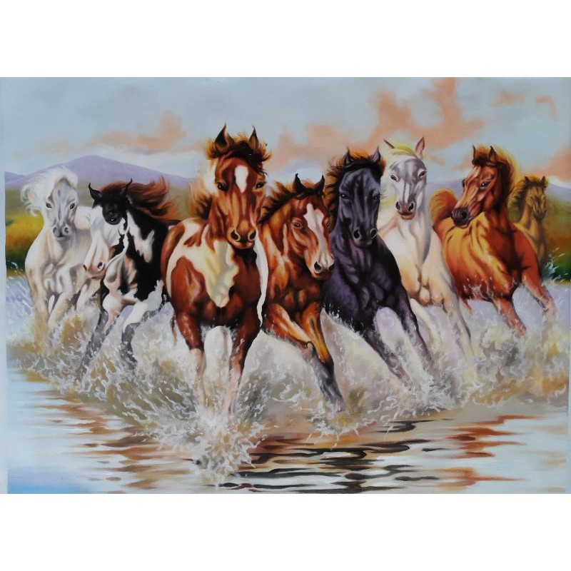 Lukisan kuda | Lukisan feng shui | Lukisan indah | Lukisan alam | Lukisan bagus | Lukisan Bali