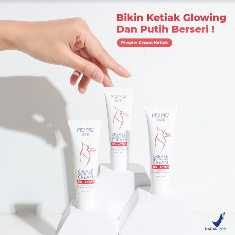 Piw Piw Crease Krim Pemutih Ketiak Siku Lutut dan Selangkangan Piw Piw Lighteing Cream