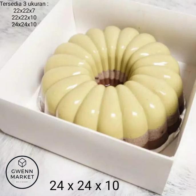 

BARU Box pudding kotak pudding laminating mika dus pudding dus kue 24x10