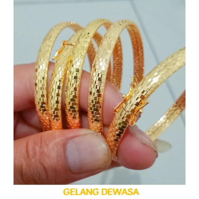 gelang keroncong 1 pic Rosegold fashion wanita titanium original anti luntur dan karat