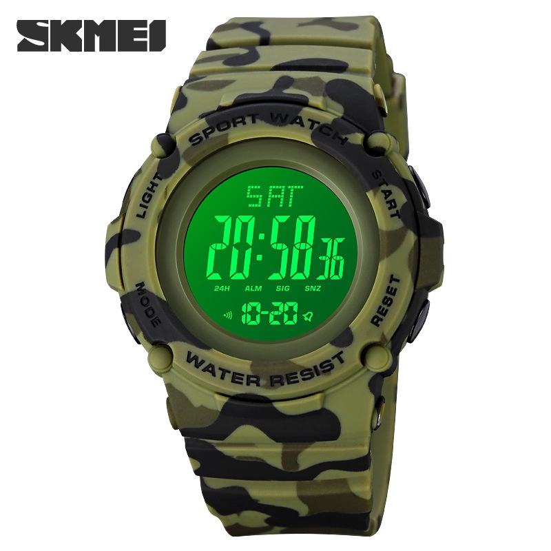 SKMEI 1957 Jam Tangan Pria Wanita Digital Chronograph Sport Watch Anti Air Tali Rubber WATCHKITE WKOS