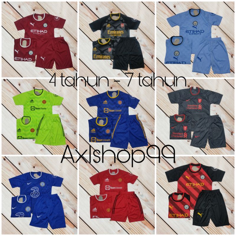 SETELAN BAJU BOLA ANAK UMUR 4 TAHUN-7TAHUN