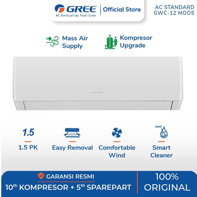 AC Split GREE 1.5PK GWC-12MOO5 / AC 1.5PK GWC12MOO5