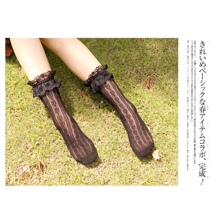 KK-25 kaos kaki renda lolita gothic vintage cosplay japan jepang renda lace