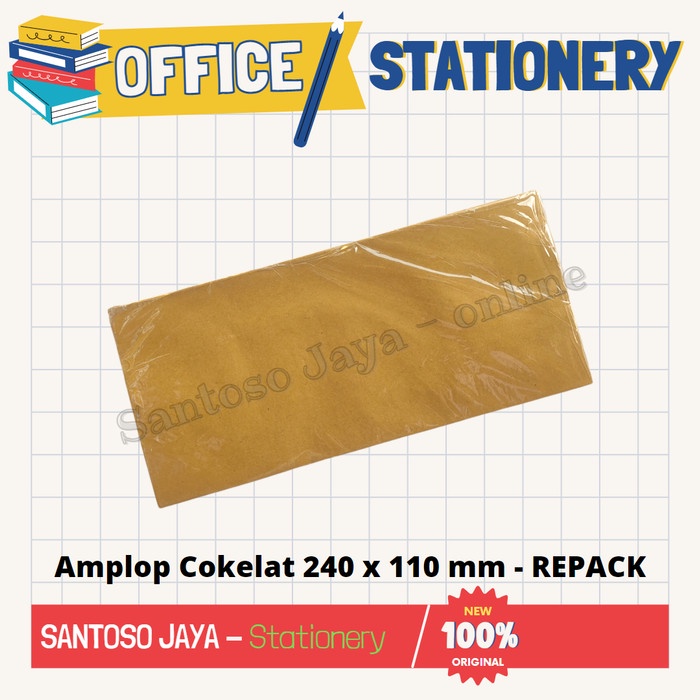 

Amplop Coklat Kabinet - Amplop Gaji - Envelope 240 x 110 mm REPACK