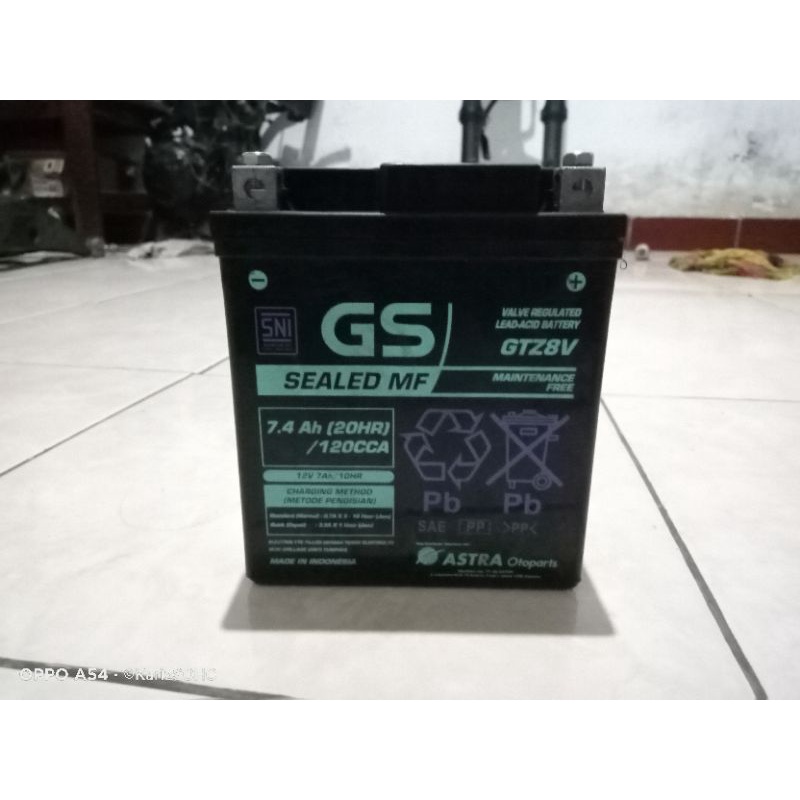 Aki GS GTZ8V ORIGINAL Copotan motor