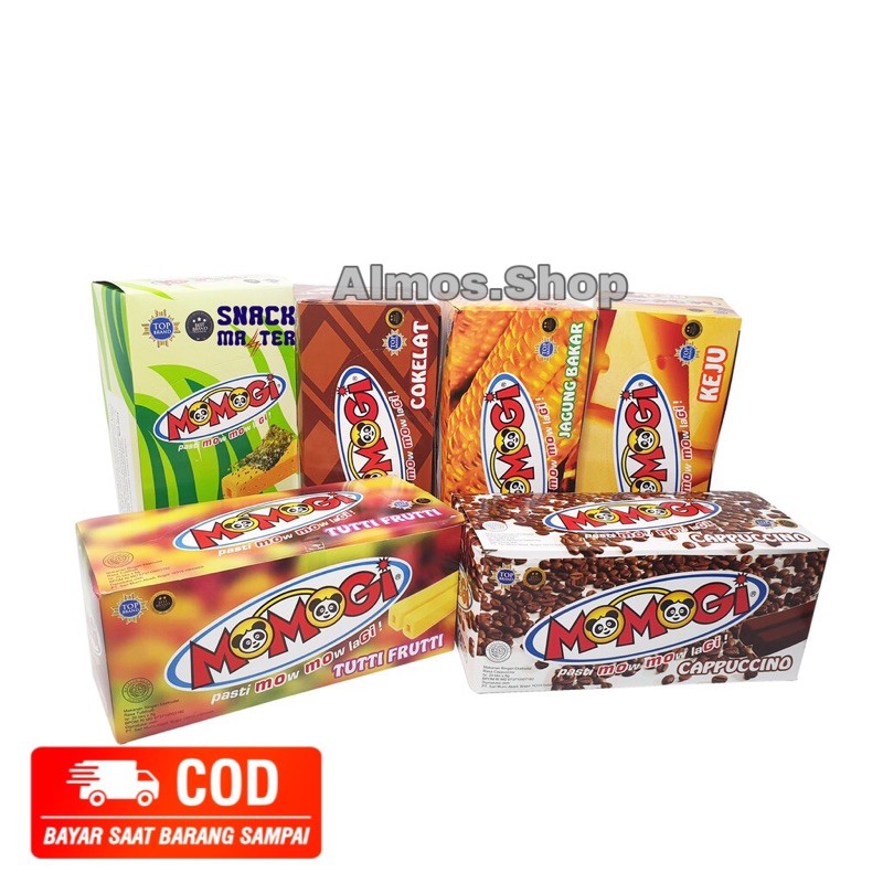 

MOMOGI Rasa-Rasa Choklat / Jagung bakar / Keju / Titti Frutti / Cappucino / Rumput Laut/ MowMow Mie