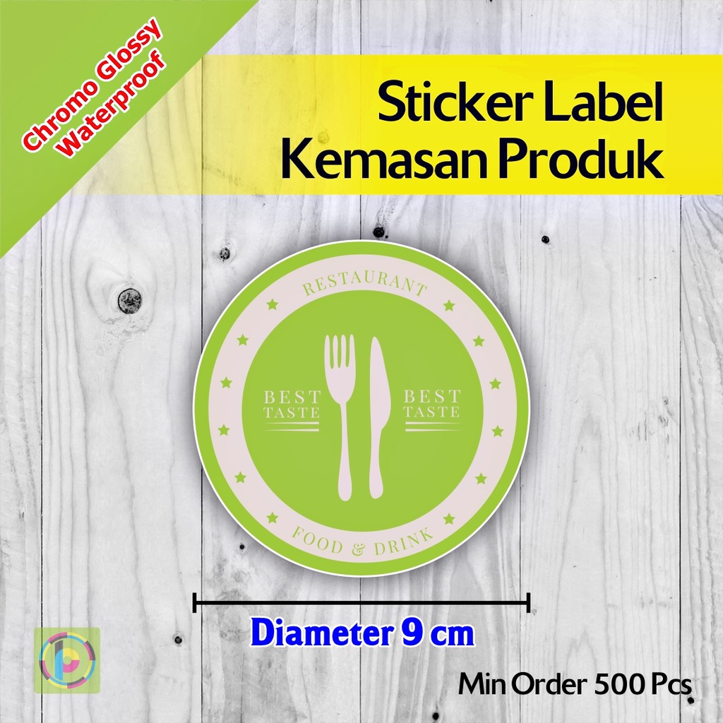 

Cetak Stiker Label Kemasan Produk | Glossy | Diameter 9 cm