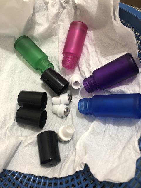 5ml Botol Kaca Tebal. Roll On Putih