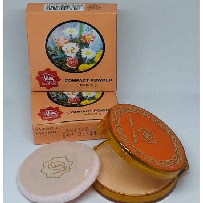 ORIGINAL Viva compact powder orange / Viva Bedak Padat Kemasan Oranye