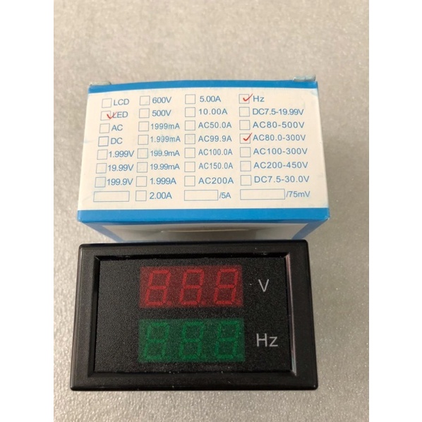 Volt &amp; Hz meter digital display D85