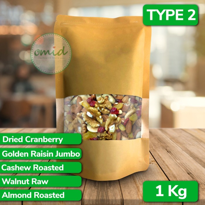

Buah Kering - Mix Nuts / Mixed Nuts (Campuran 3 Jenis Kacang & 2 Buah Kering) 1Kg
