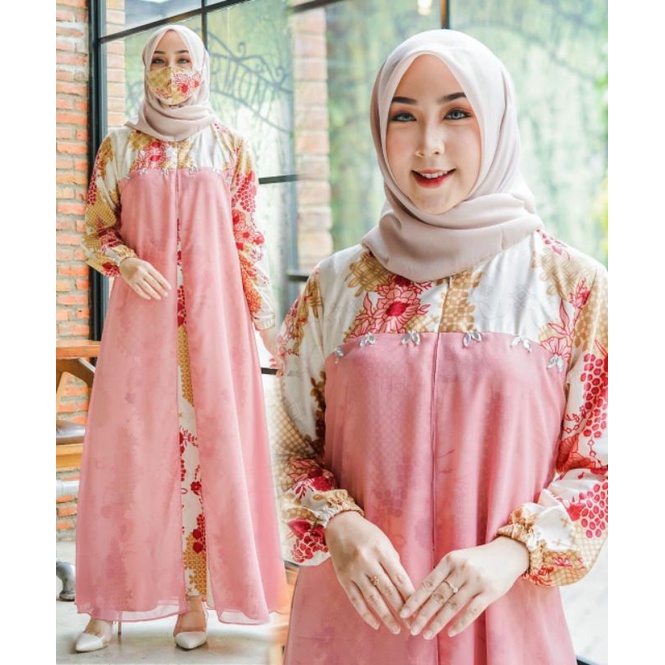 Gamis grasia Maxi motif fit xl/Pakaian muslim wanita