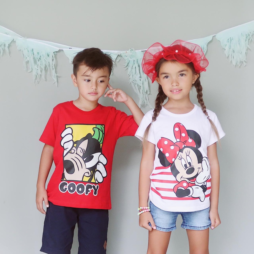 KAOS ANAK UNISEX MOTIF KARTUN MM USIA 6-14 TAHUN