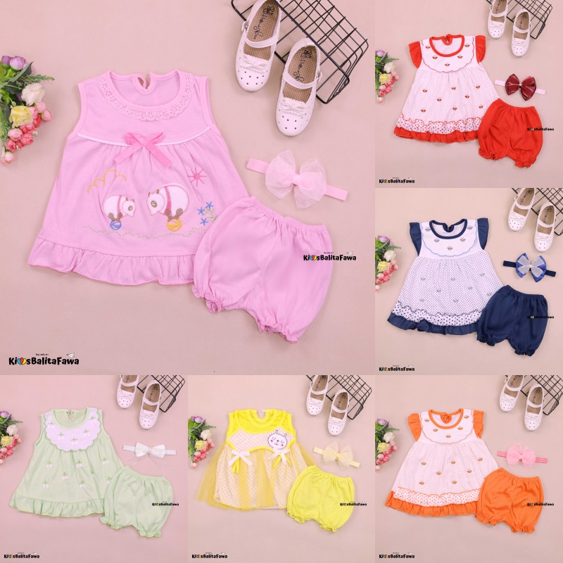 [FREE BANDANA] Setelan Baby Berry 0-12 Bulan / Baju Baby Perempuan Celana Pop New Born Set Tidur Perempuan Lengan Babycinnamon