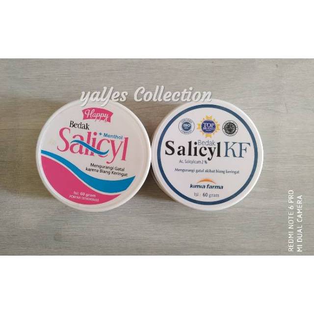 Bedak salicyl KF 60 g kimia farma menthol bulat happy powder tabur gatal biang keringat salisil