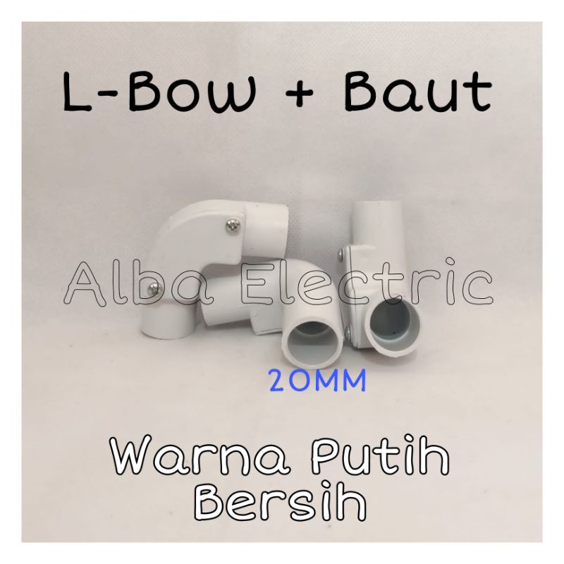 L-Bow Pipa Baut 20mm / L bow baut 20mm / elbow baut 20mm Sambungan Pipa L 20 MM