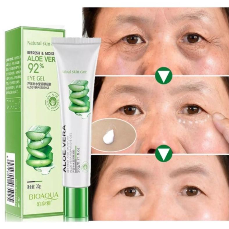 Eye Gel Aloe Vera Anti Keriput Mata, Mata Panda, Menghilangkan Kantung Mata 20Gram Original
