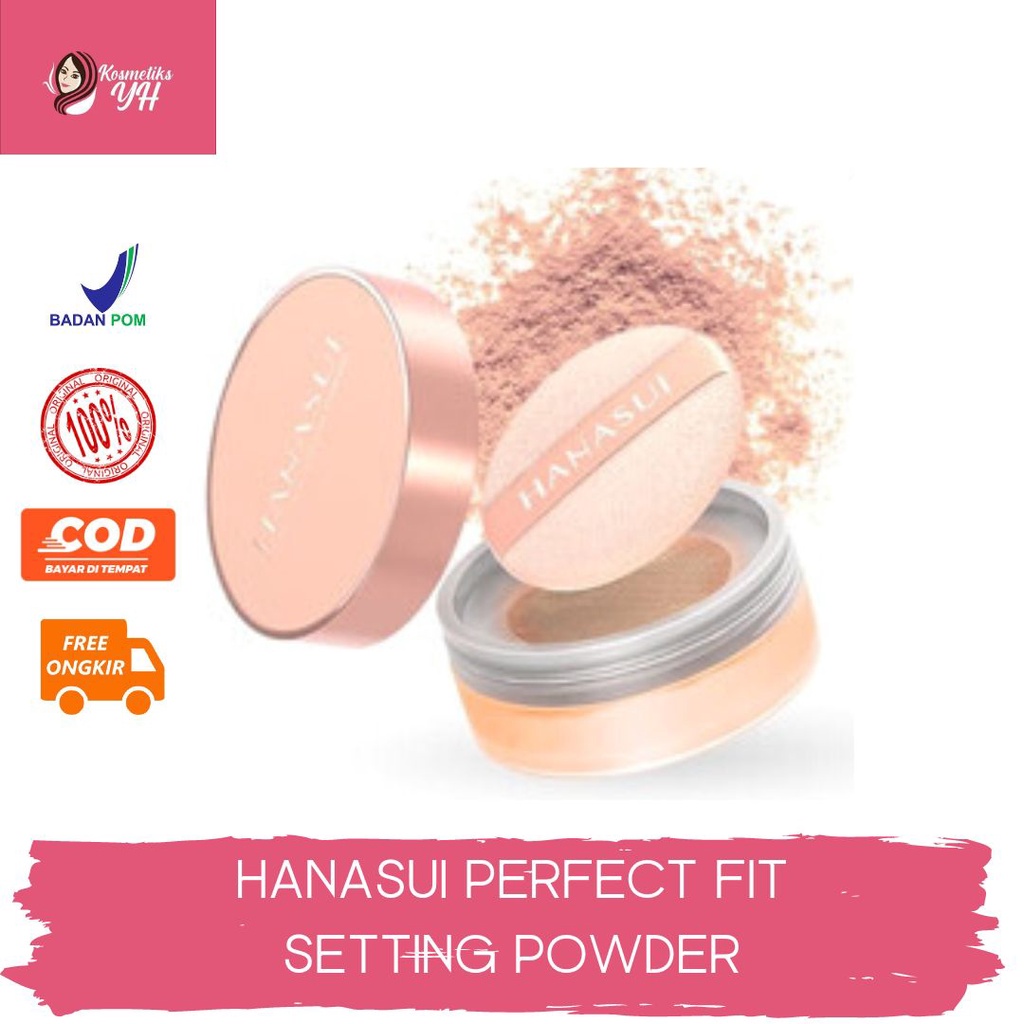 HANASUI BEDAK TABUR KOSMETIK KECANTIKAN MAKEUP NATURAL HANASUI LOOSE POWDER DAN SETTING POWDER