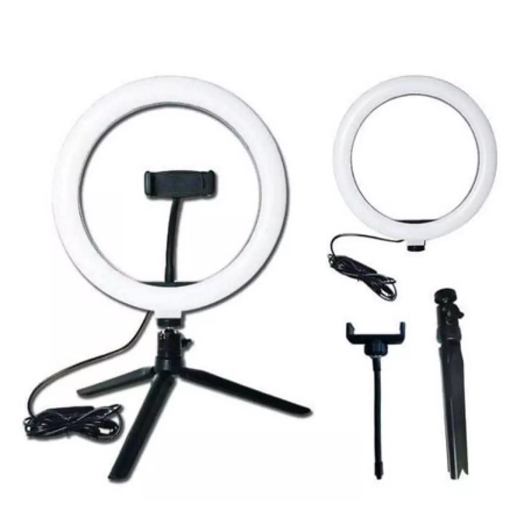 Ring Light LED Ring Fill Light-Lampu Photo Selfie Make Up Live Tiktok Vlogger Livesreamer-Ringlight Ring Fill Light 26 Cm 3 Warna+Free Holder Hp-Ringlight Murah 1 Paket Komplit Streaming Youtuber