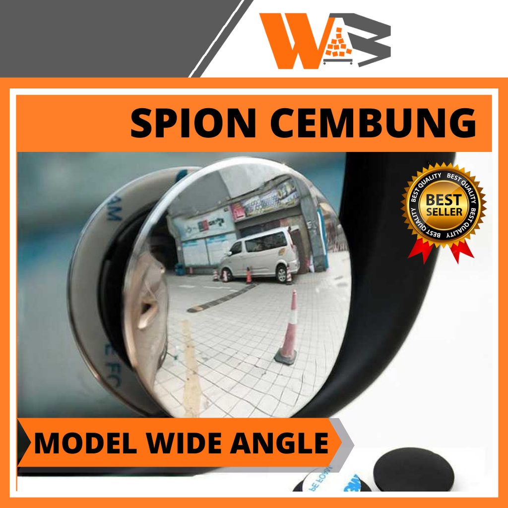 COD Kaca Spion Cembung Wide Angle Kaca Spion Model Lebar / Cembung untuk Mobil Motor Sepeda Dan Lain-Lain