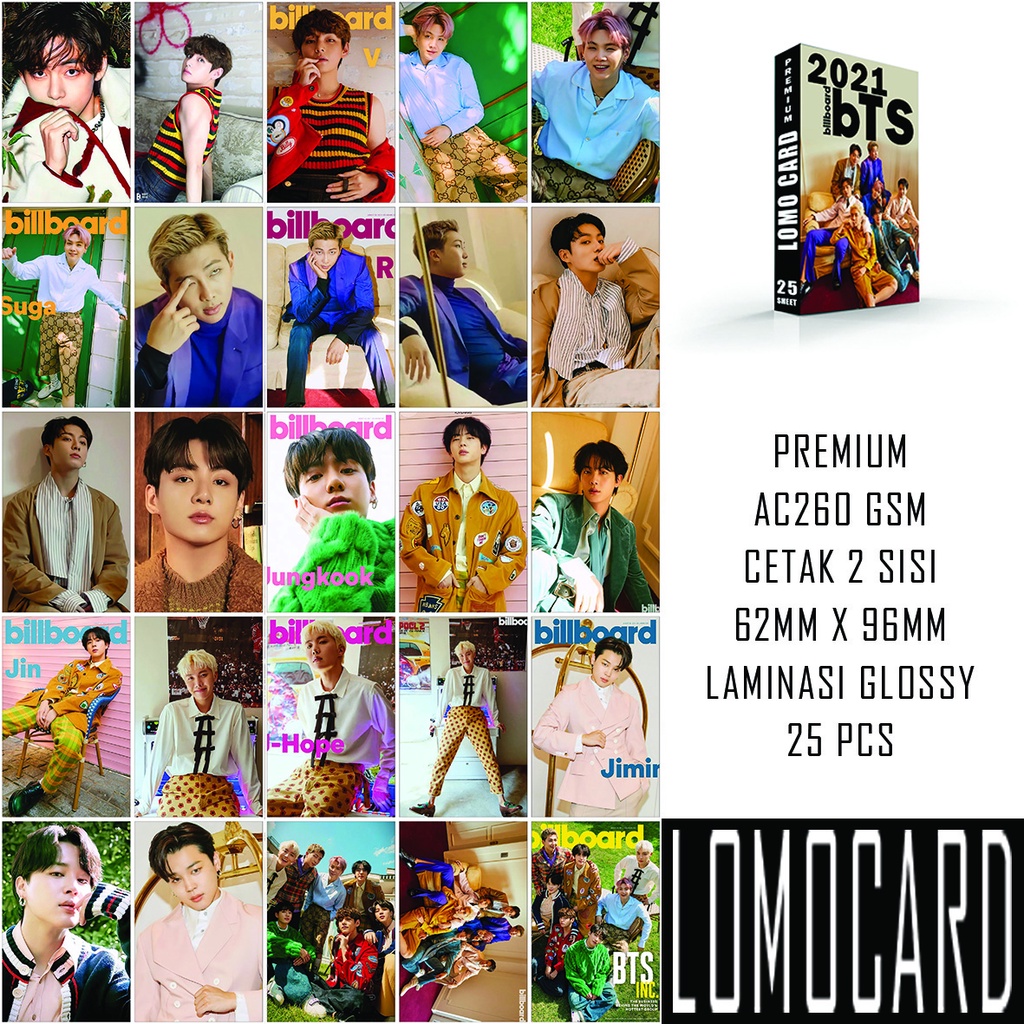 (2 SISI ) LOMO CARD BTS BILLBOARD SG NAVERDISPATCH 2022