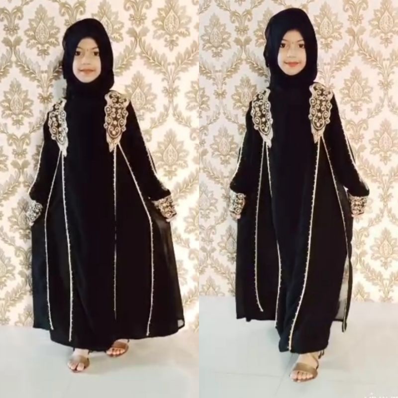 Gallery Exclusive Abaya Hitam Gamis Anak 2 tahun dan 3 tahun