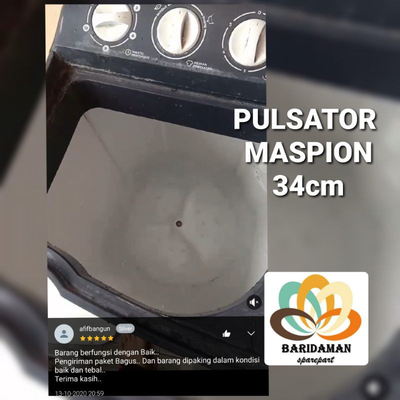 Pulsator Mesin Cuci MASPION 9972 1291 diameter 34 cm AS 10z PERSAMAAN