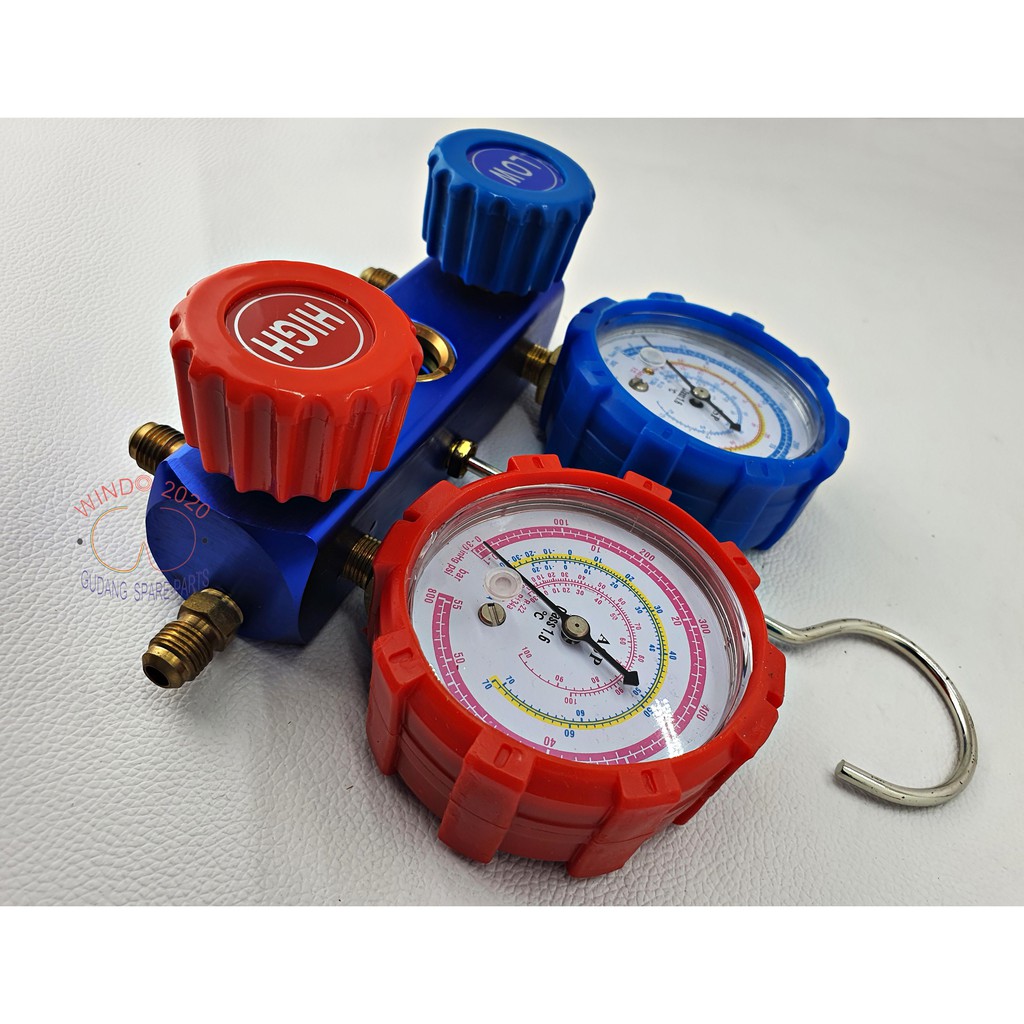 MANIFOLD DOUBLE TEKANAN TINGGGI R32 &amp; R410 PREMIUM CLASS | ANALISER , ANALIZER , MANIFOL , MANIPOL