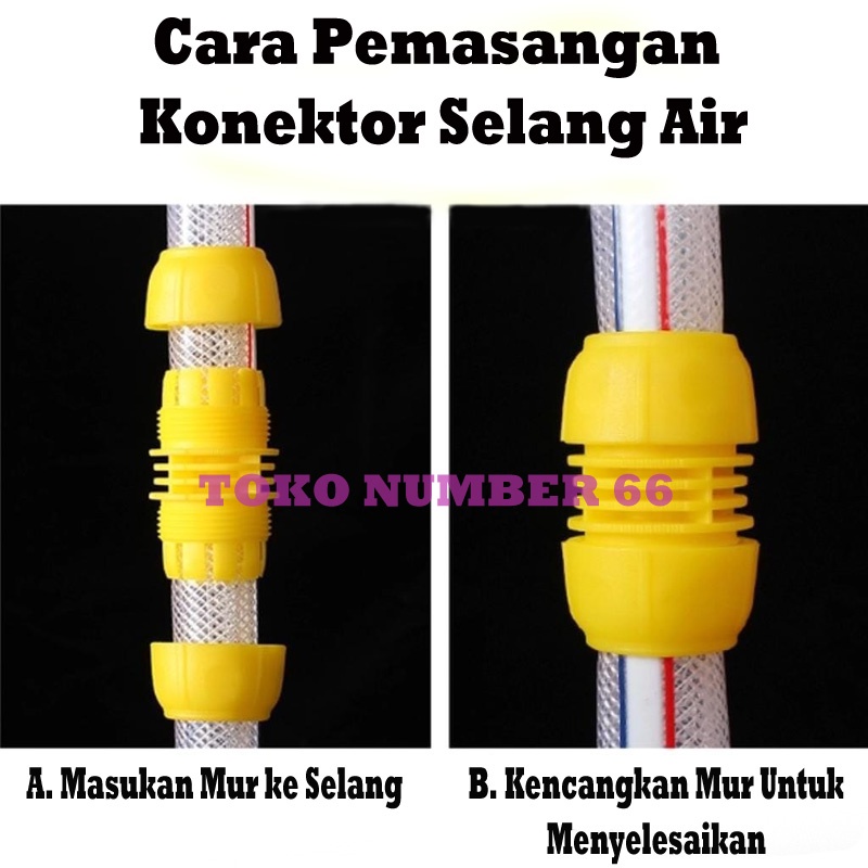 SAMBUNGAN SELANG AIR QUICK CONNECTOR SELANG LURUS 5/8 KE 1 INCH MURAH