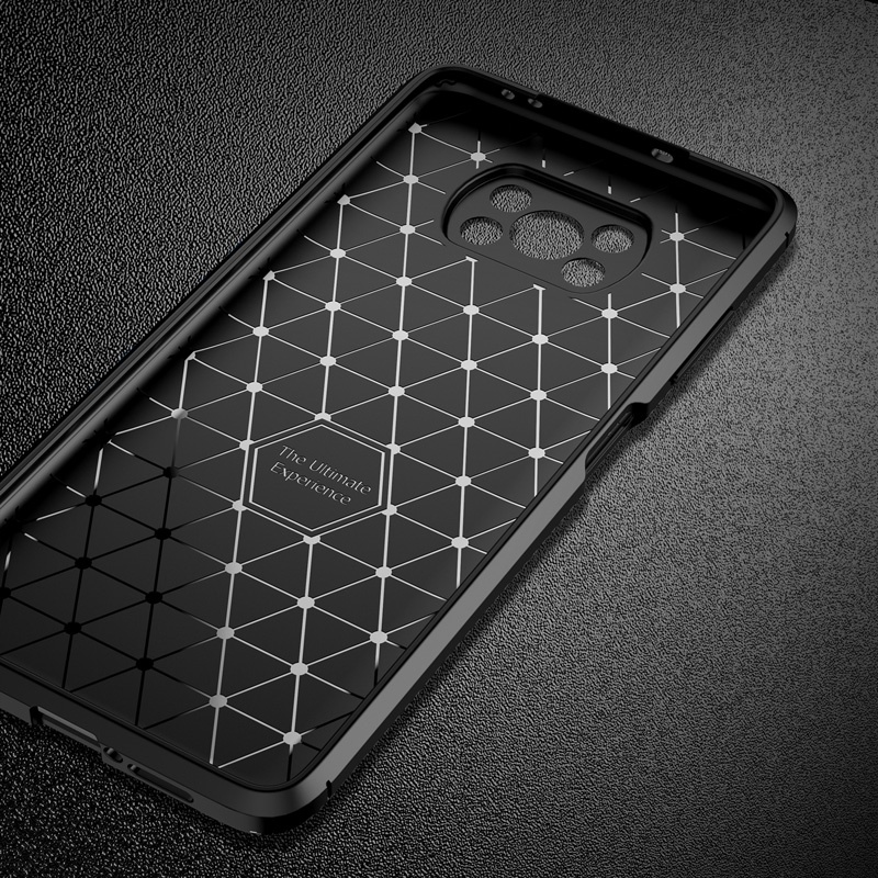 Soft Case Silikon Tekstur Carbon Fiber Shockproof Untuk Xiaomi Poco X3 NFC M3 Pro F3 Poco X3 Pro X3NFC