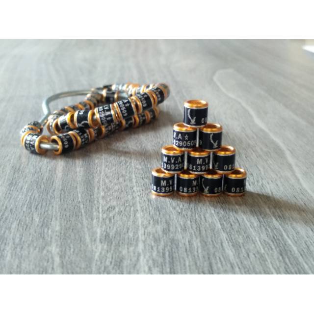 *Ready stok* Satuan Ring Gelang burung MURAI MK list gold