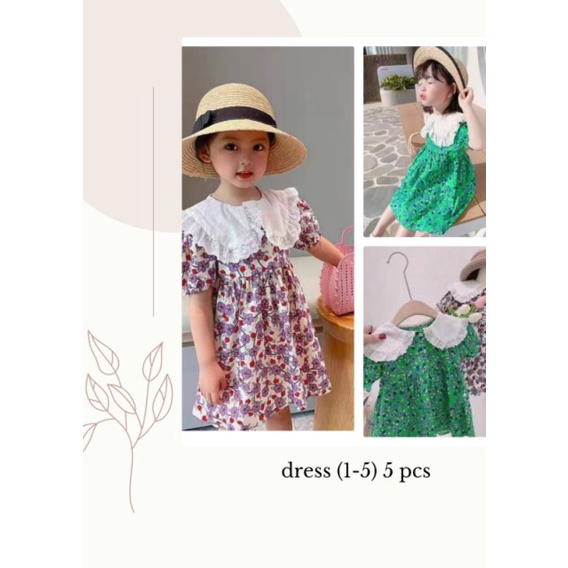 dress kerah korea bunga