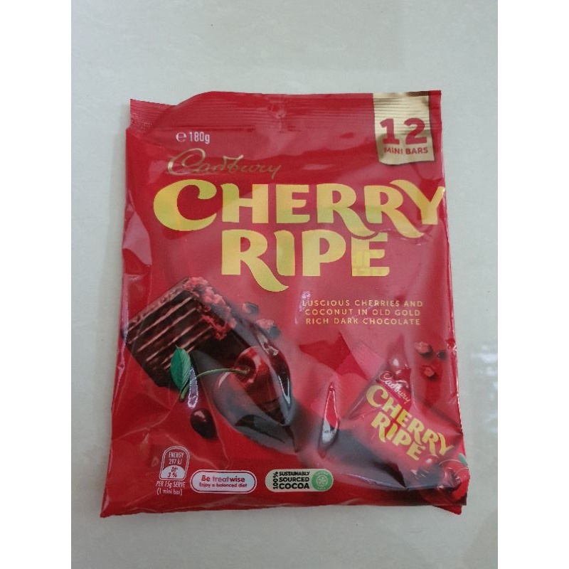 

Cadbury Cherry Ripe Isi 12 mini bars 180g ORIGINAL IMPORT AUSTRALIA