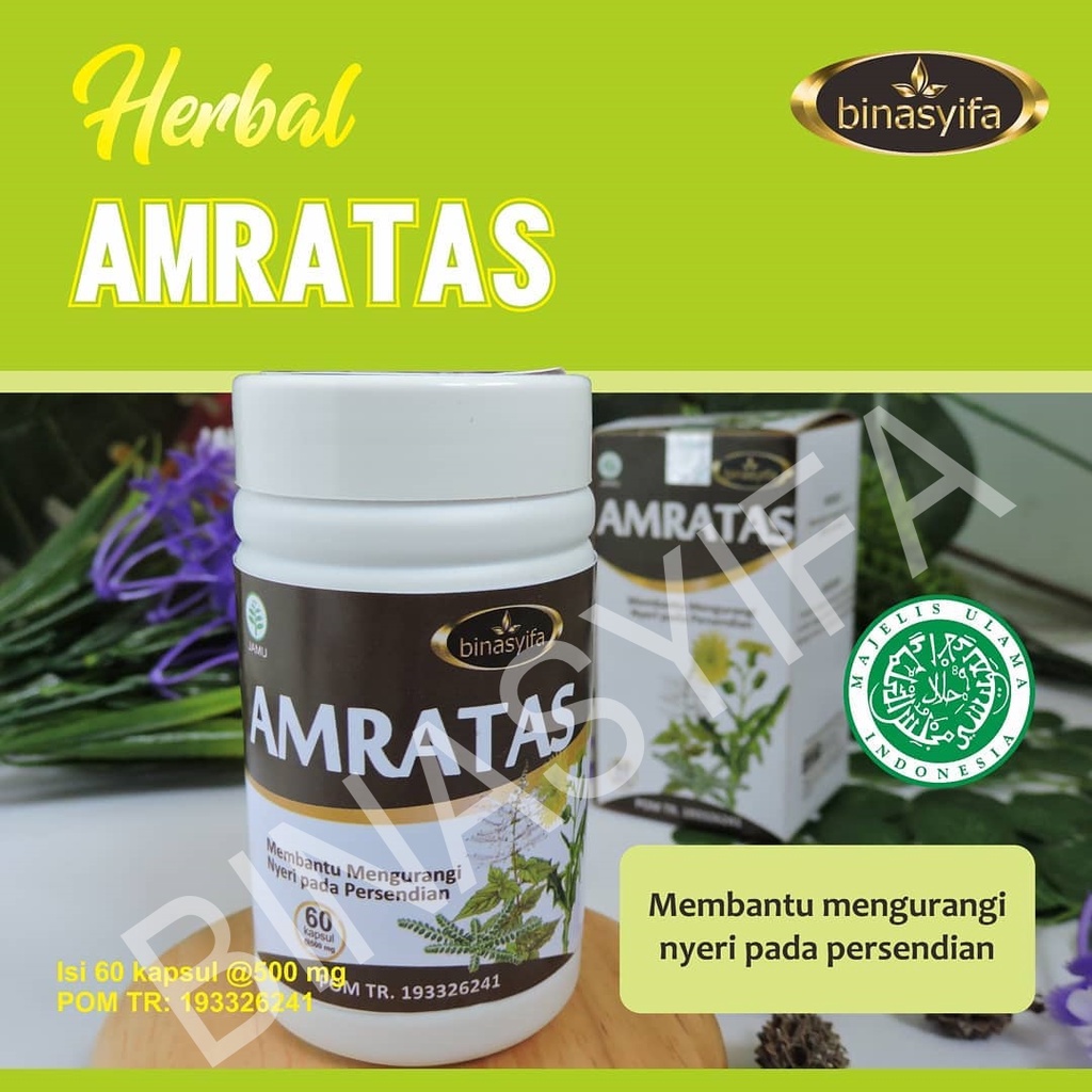 Obat Nyeri Sendi ,Pegel Linu ,Asam Urat / Herbal Kapsul AMRATAS