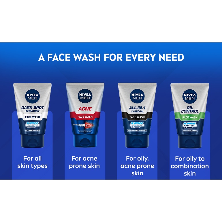 ✿ELYSABETHME✿ Nivea MEN facial foam face wash sabun cuci muka wajah bersih memutihkan