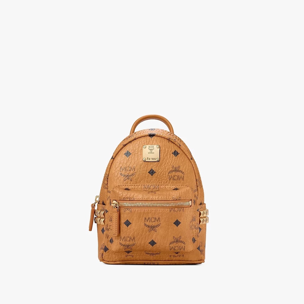 MCM Mini Bebeboo Backpack Cognac (16.5 x 20) 100% Authentic