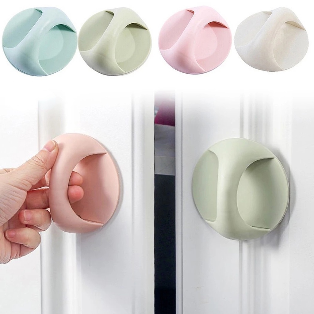 1Pc Multi-purpose Self-Adhesive Punch-free Door Handle / Home Plastic Window Glass Drawer Closet Grip