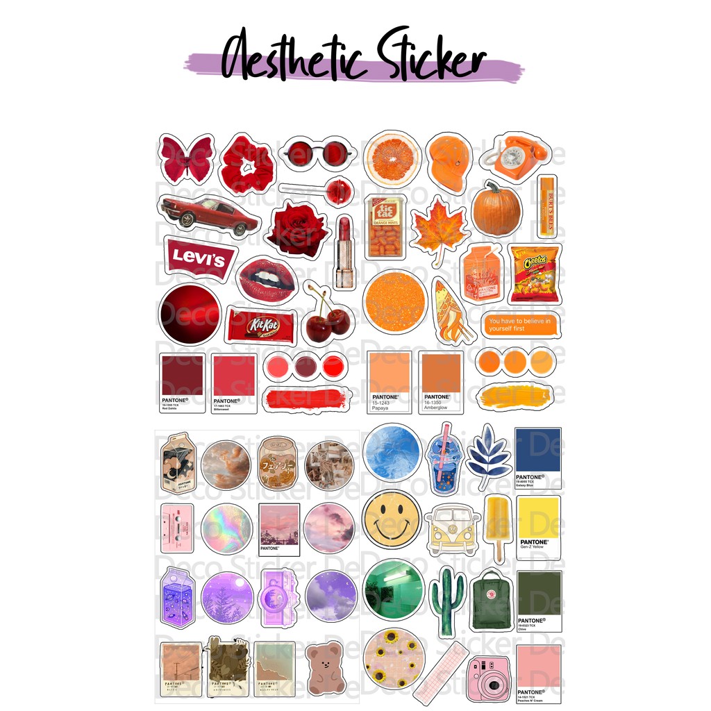 

[READY STOCK] Sticker aesthetic pack/Sticker Tumblr/Sticker lucu