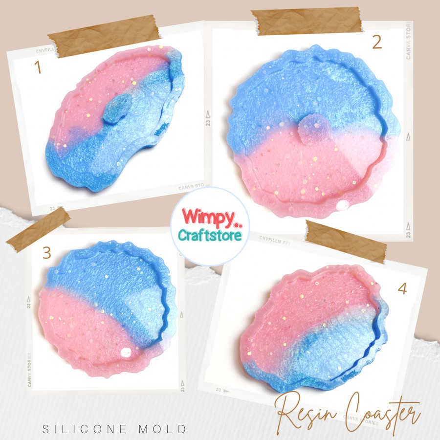 Cetakan Resin Coaster Cetakan Resin Art Tatakan Gelas