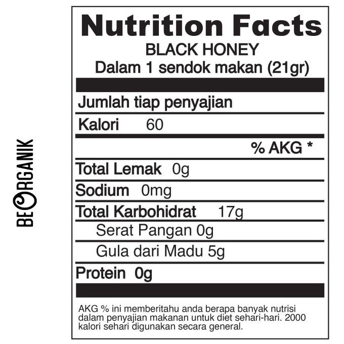 

Madu Hitam Pahit Beorganik 500ml (730gr) - Black Honey Asli 100%