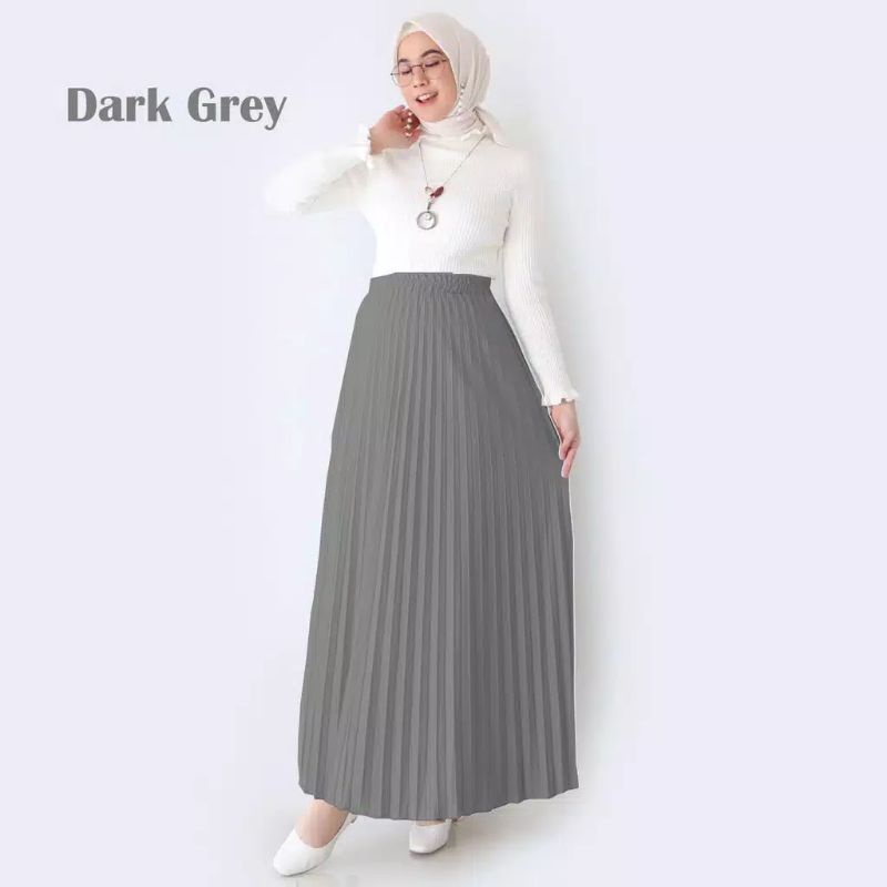 ROK WANITA PLISKET ( PREMIUM )-3