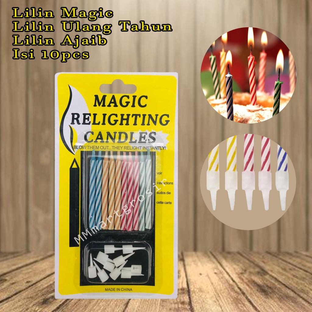 Lilin Magic / Lilin Ulang Tahun / Lilin Ajaib / Isi 10pcs