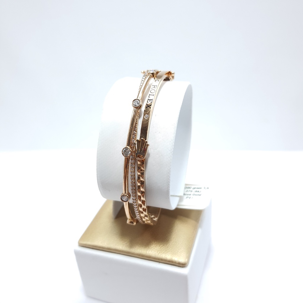 LMG GELANG EMAS BANGLE VARIATIF - 375 9K - ROSE GOLD